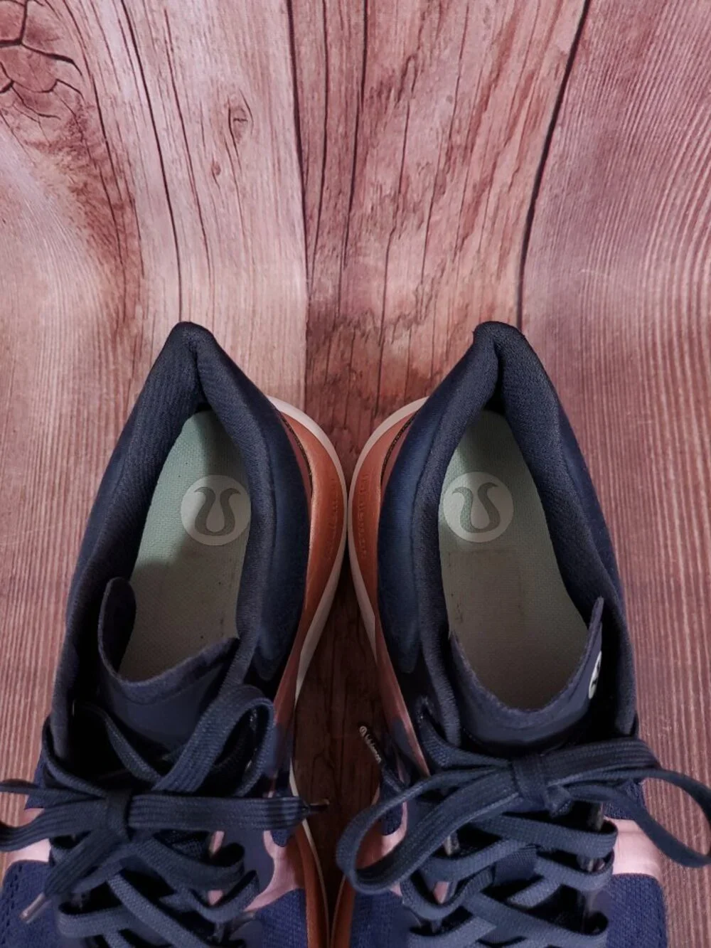 Lululemon Chargefeel Workout Low Womens 6.5 Running Shoes Navy Rose Gold Sneaker